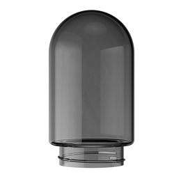 Single Gray Glass Globe (Large)