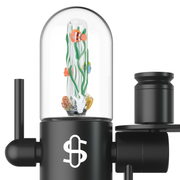 Large Glass Upstem (Percolated) Under the Sea