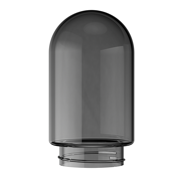 Single Gray Glass Globe (Large)